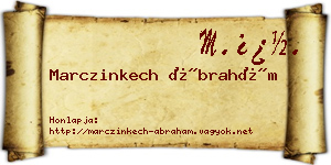 Marczinkech Ábrahám névjegykártya